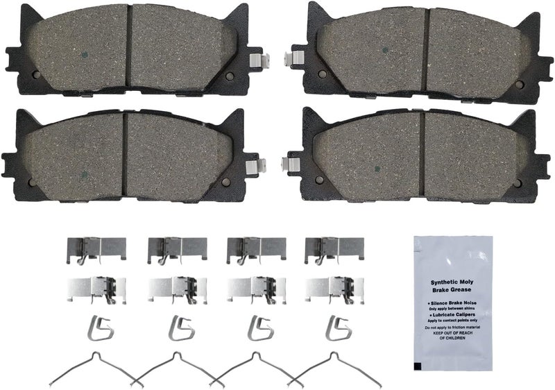 HUSCH D1293 Front Ceramic Brake Pads Kit Fit For Lexus ES300h 2013-2018, For ES350 2007-2018, For Toyota Avalon 2008-2018, For Camry 2007-2017, For Land Rover Range Rover 2013-2021 - Image 2